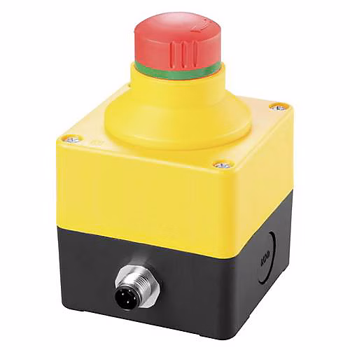 Arrêt d'urgence AS-Interface IP65 en boîtier ISO – connecteur M12, déclenchement par rotation, 1 pc(s)