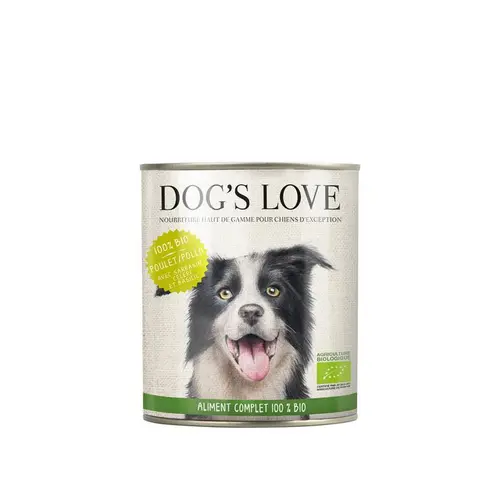 Boîte bio au poulet pour chien, 200 g