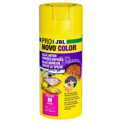 Granulés pour poissons d'aquarium couleurs vives JBL Pronovo Color Grano M Click - 250 ml