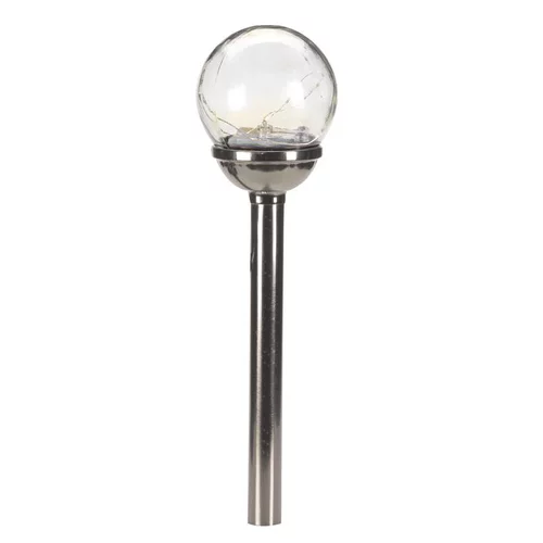 Balise solaire en verre et acier 1 lumen blanc chaud Opale Luciole