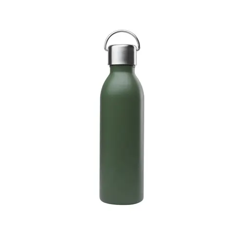 Bouteille isotherme en inox recyclé Qwetch Active Matt kaki - 600 ml