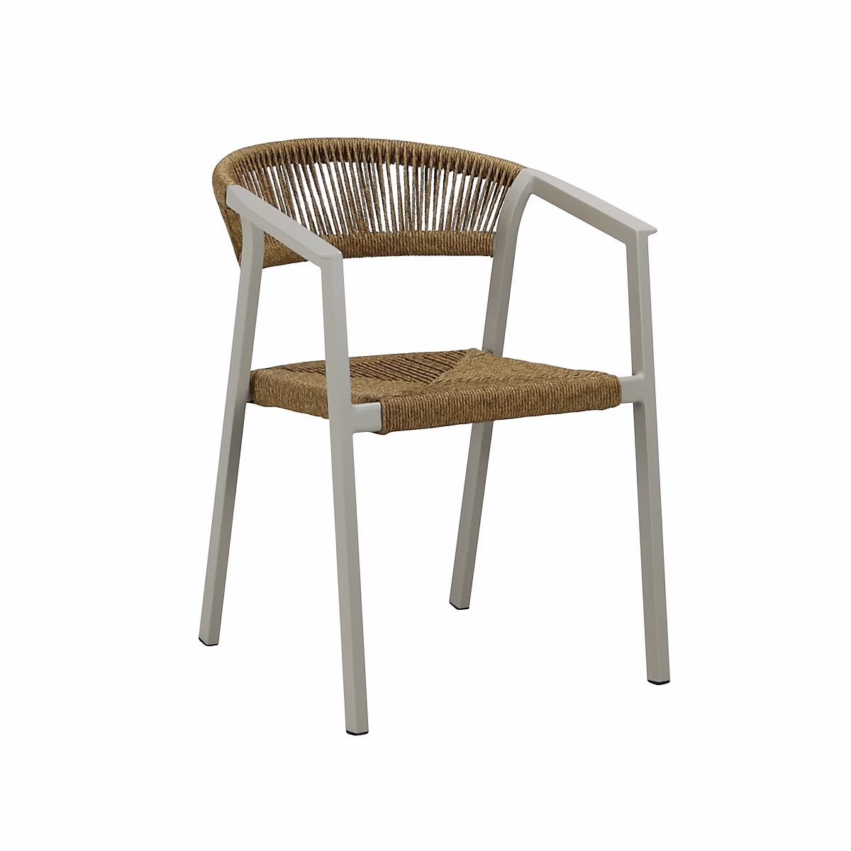 Fauteuil de jardin empilable résine et paille crème ProLoisirs Gabriel – Réf. LDQSQKHPB5611254599