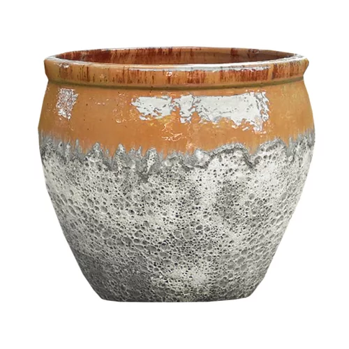 Cuvier en grès émaillé old miel Decolines Leon - Ø 23 x H 20 cm