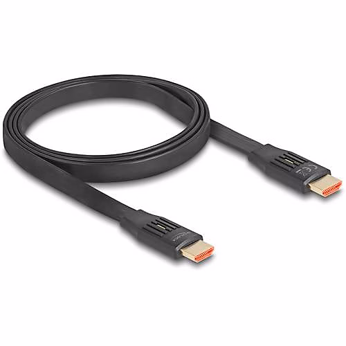 Câble de raccordement HDMI-A Delock 5 m 48 Gbps noir – eARC, contacts plaqués or