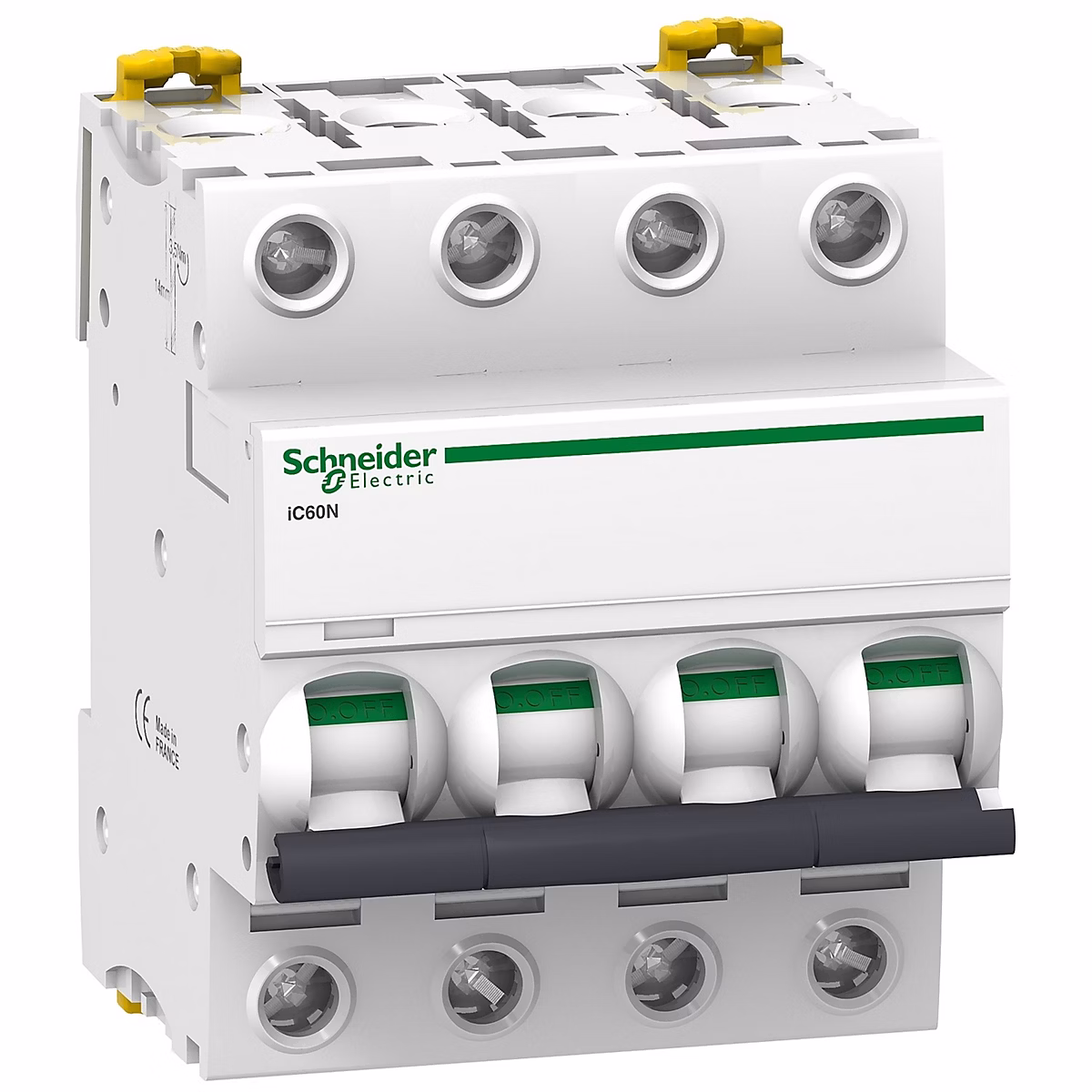 A9f76463 Acti9 Ic60n Disjoncteur Tétrapolaire Schneider 63a – 4p, Courbe B, 10ka, à Vis