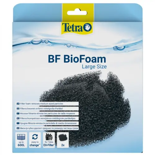 Mousse filtrante bio grande taille TETRA BF - pack de 2