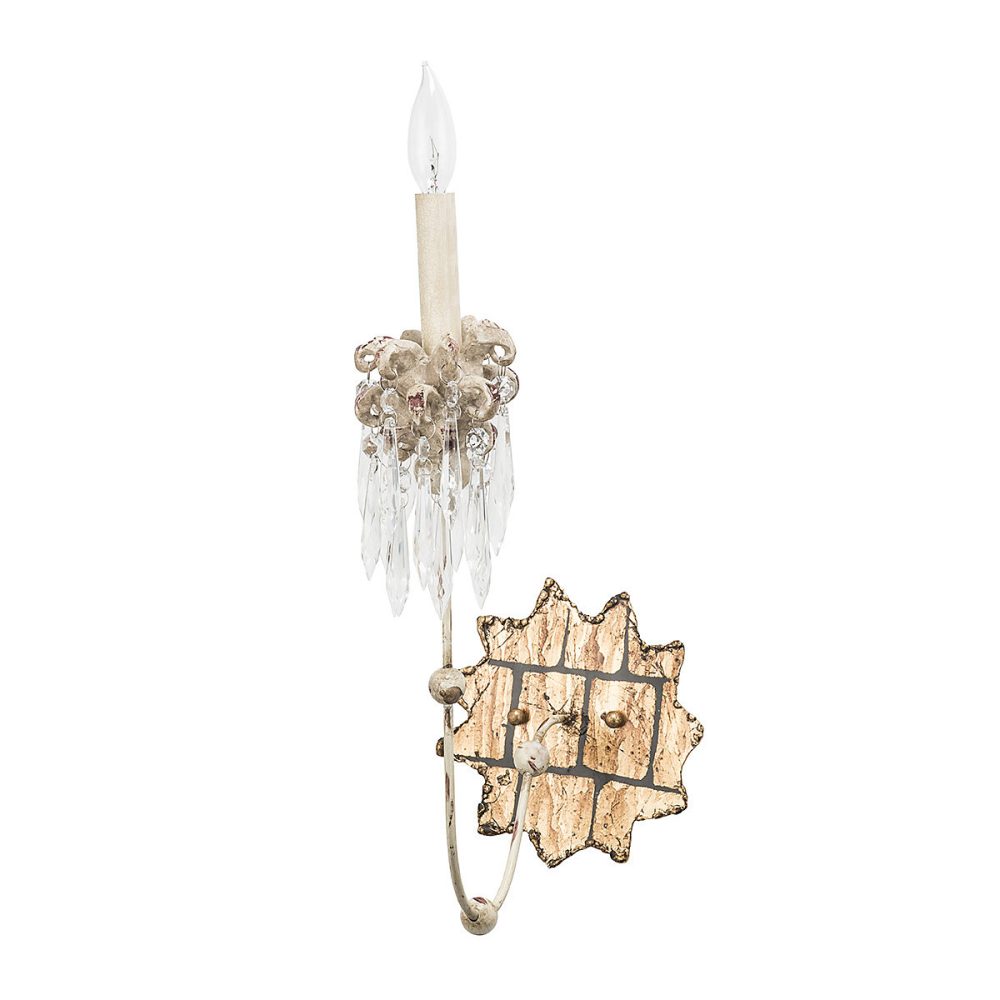 Elstead Venetian – Applique murale d'intérieur à 1 ampoule, beige, or, E14