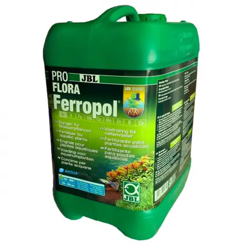engrais liquide pour plantes d'aquarium, enrichi en fer et minéraux, sans nitrate ni phosphate - JBL Ferropol - 5L