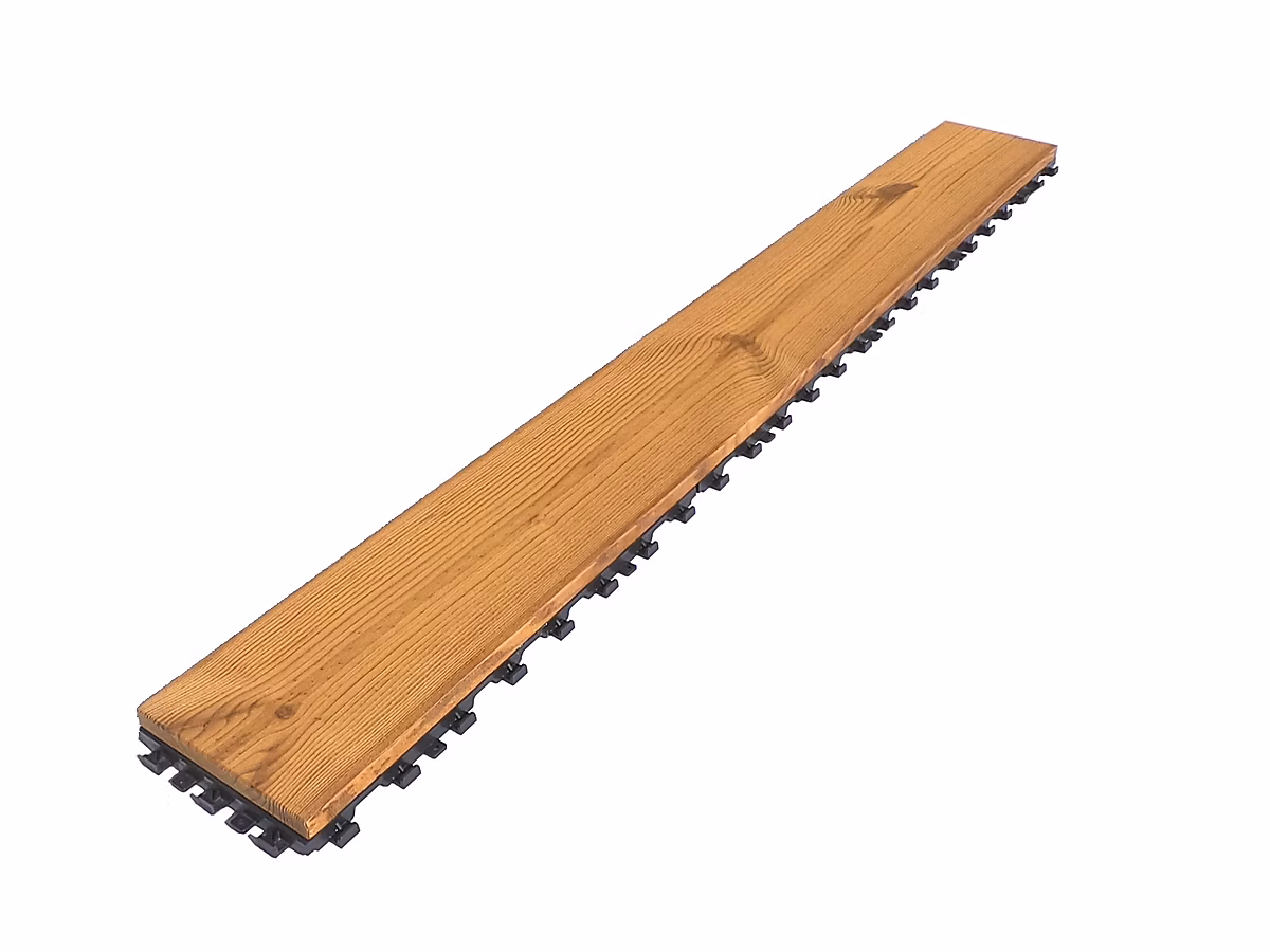 Lame de terrasse en pin thermo – chauffée Smartdeck L.120 x l.15 cm, ép.25 mm