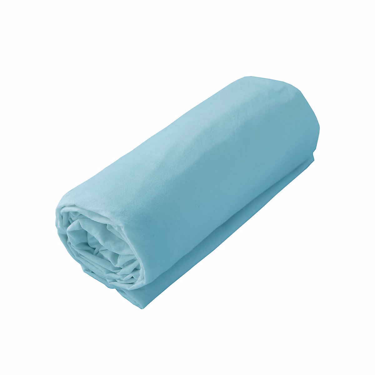 Drap housse jersey uni en 100% coton (90 × 190 cm – Bleu ciel)