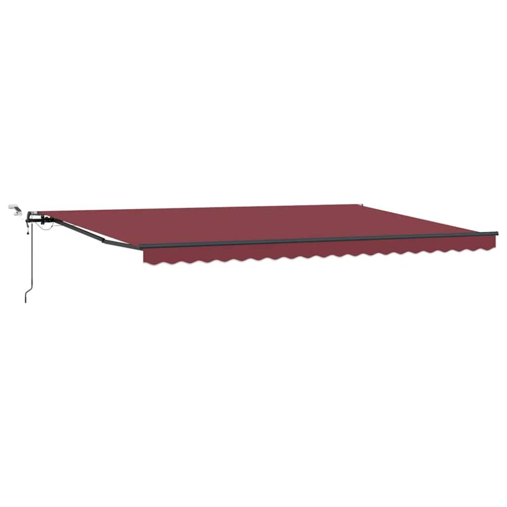 vidaXL Auvent rétractable Bordeaux 500 × 300 cm Polyester