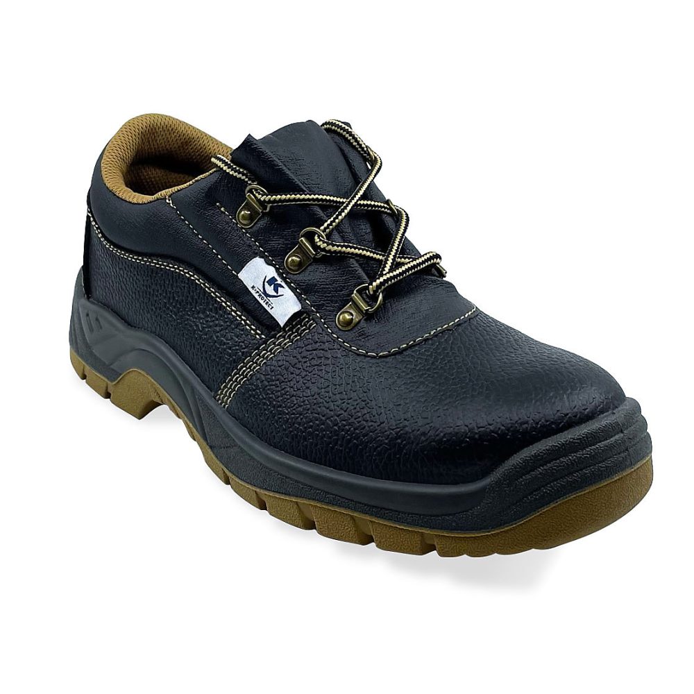 Chaussures de Sécurité Basses S3 SRC T45 – Cuir Souple, Coque Acier, Semelle Antidérapante Haute Adhérence