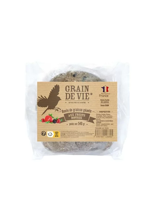 Boule de graisse géante aux fruits sans filet Grain de Vie - 540 g
