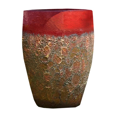 Jarre en grès émaillé rouge Decolines Leon - Ø 59 x H 68 cm