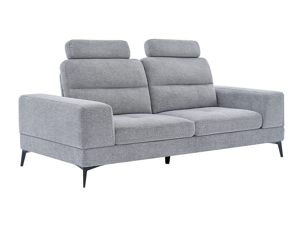 Canapé 3 places en tissu texturé gris avec dossier avance – recule UDALIO