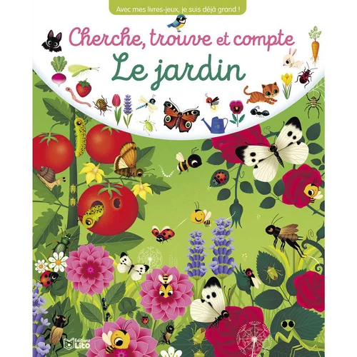 Cherche, trouve, et compte “Le jardin” Editions Lito