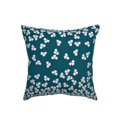 Coussin trèfle Fermob coloris bleu canard en acrylique 44 x 44 cm