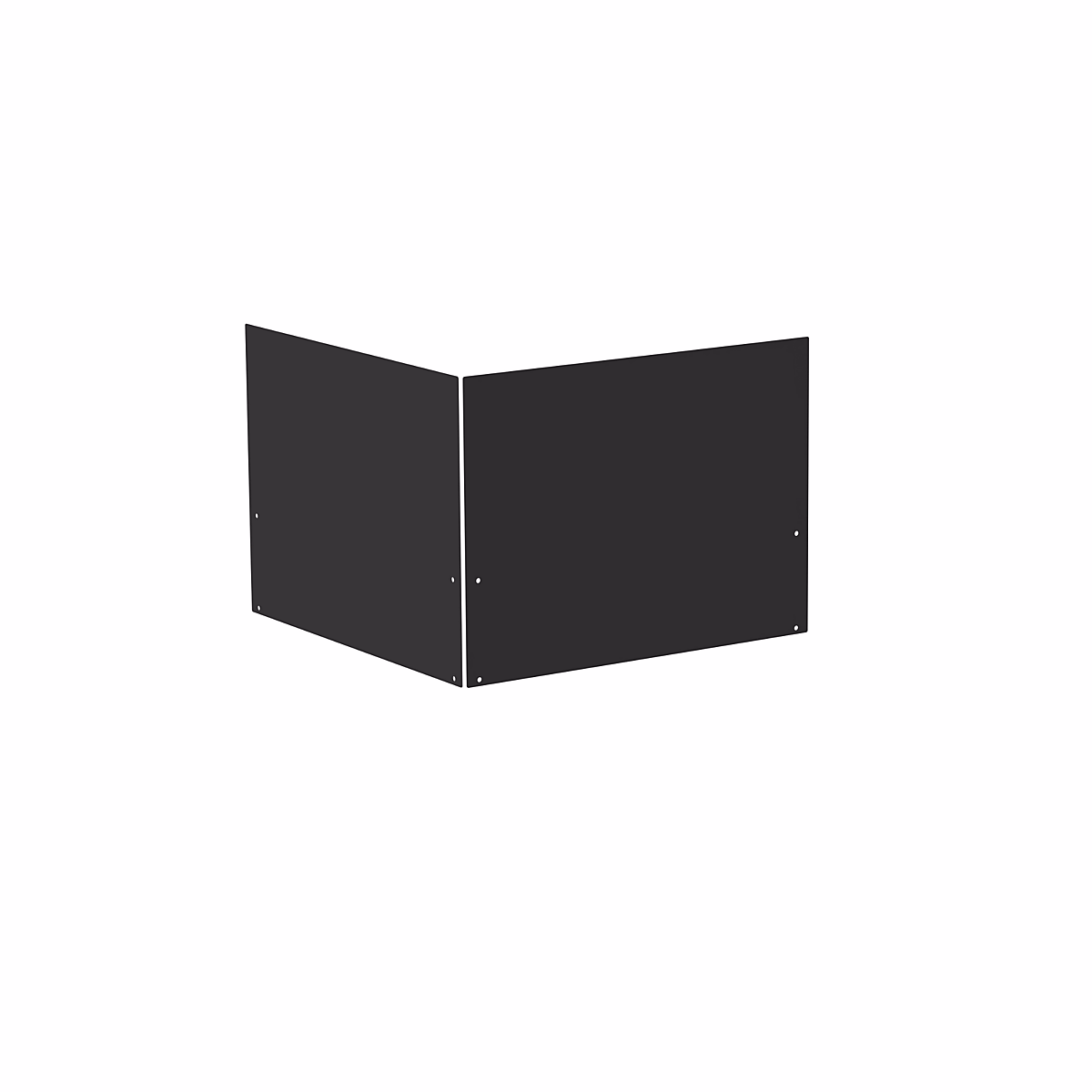 Habillage arrière d'angle pour cuisine extérieure noir crédence Le Marquier acier L.55 x H. 40 – 4 x Ep. 10 cm