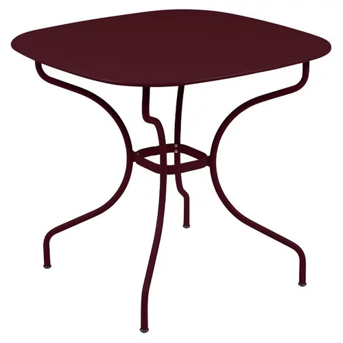 Table coloris rouge en acier Opéra Fermob - 82 x 82 x 74 cm