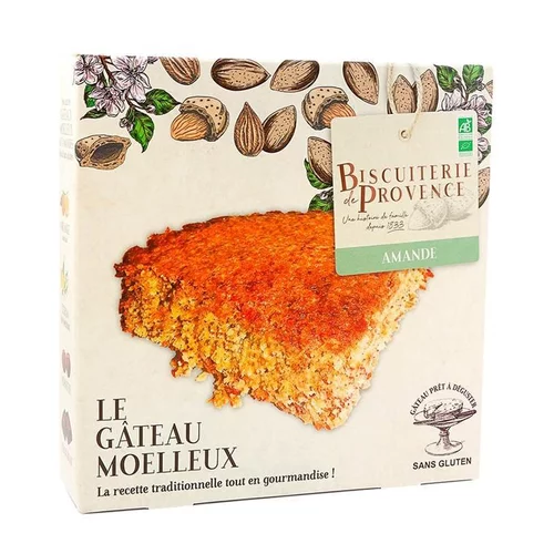 Gâteau gourmet aux amandes bio Biscuiterie de Provence - 250 g