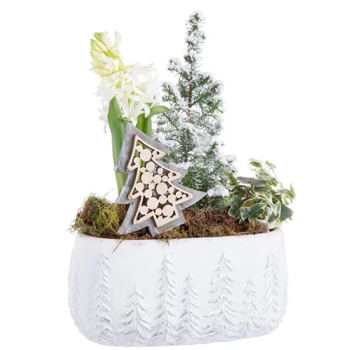 Composition de Noël multicolore céramique sapins