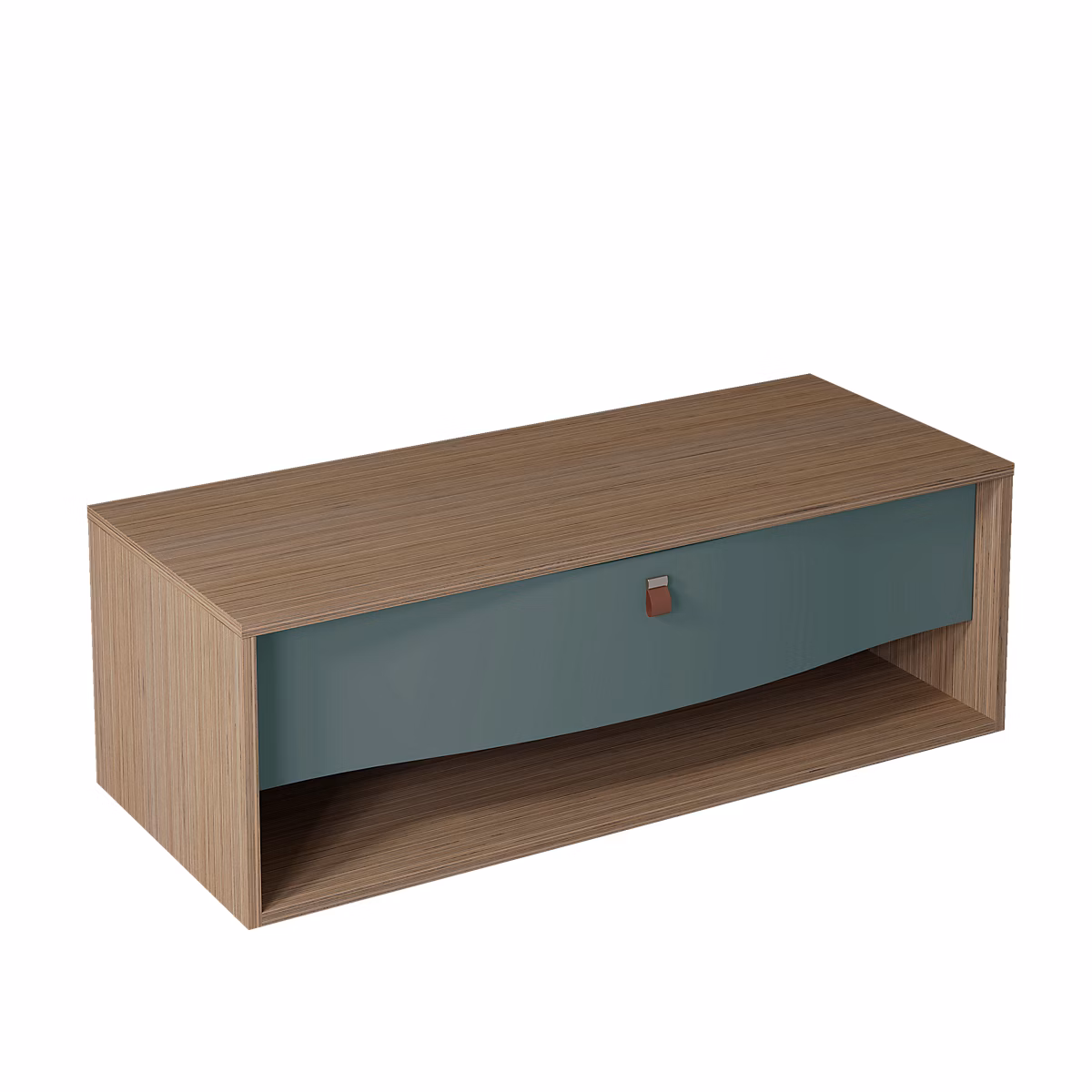 Meuble sous vasque suspendu l.120 x H.40 x P.50 cm – vert toundra mat, 1 tiroir, Decotec Havana