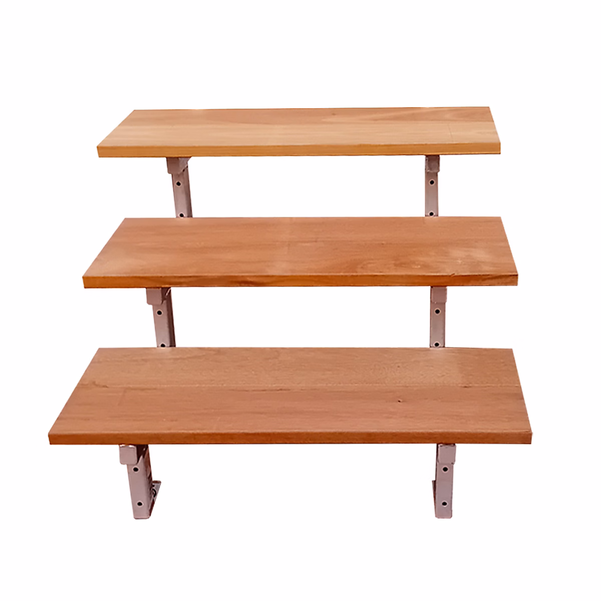 Escalier en acier BALI | 3 marches en bois exotique Bangkirai – Hauteur 54 cm – L 60 cm