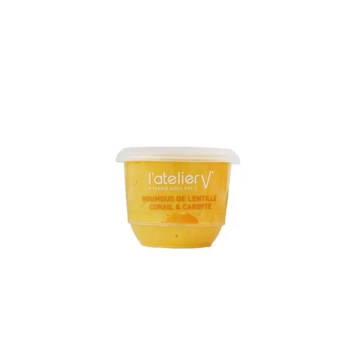 Houmous de lentille corail et carotte vegan bio Atelier V - 150 g