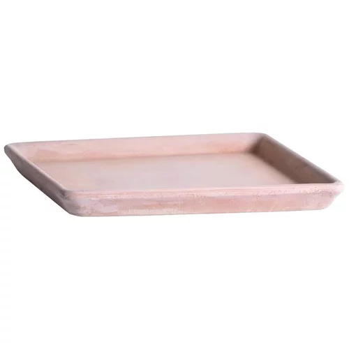 Soucoupe carrée coloris terre claire - 20 x 20 cm