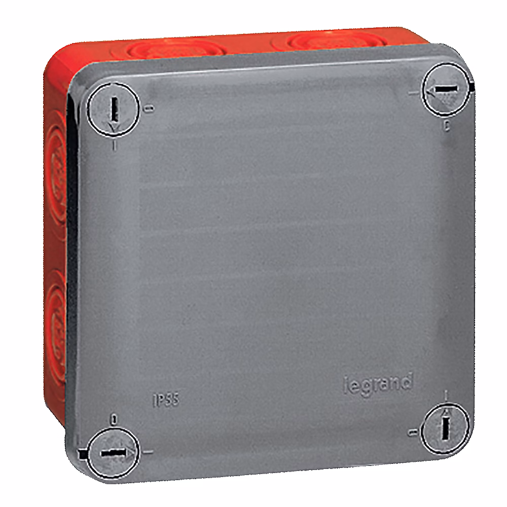 Boîte de dérivation Plexo Legrand carrée 116 × 116 × 60 mm IP55 IK07