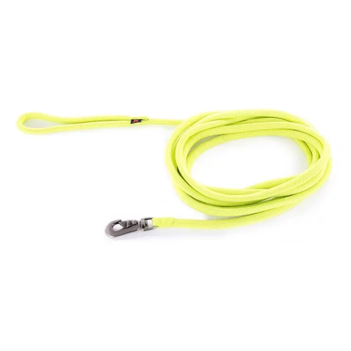 Longe ronde pour chien coloris vert citron 1,3 cm x 5 m