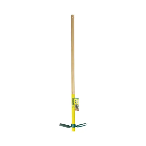 Serfouette forgée panne et fourche jaune/verte Leborgne - 30 cm