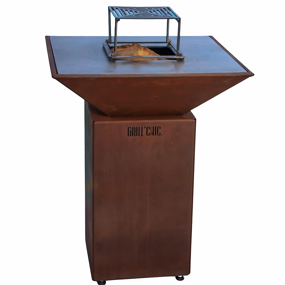 Jardin et terrasse – Brasero Auvergnat Corten Normal Carre 62 Simple Cuve