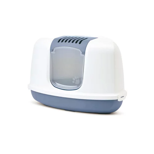 Maison de toilette d'angle pour chat Nestor Corner gris , Dim 58.5 x 45.5 x 40 cm