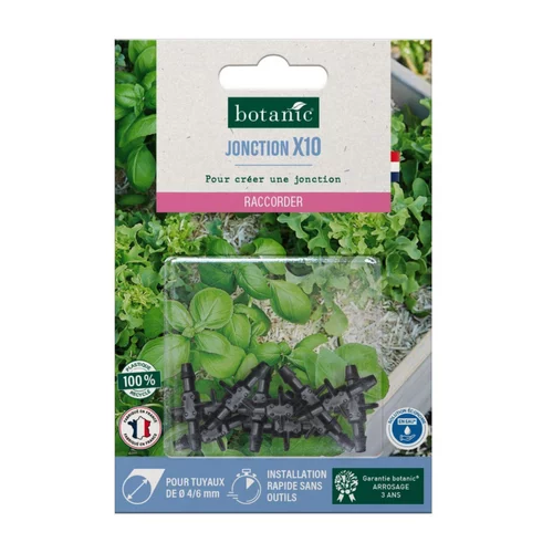 10 jonctions cannelées pour tuyau Ø 4/6 mm botanic® - Arrosage goutte à goutte