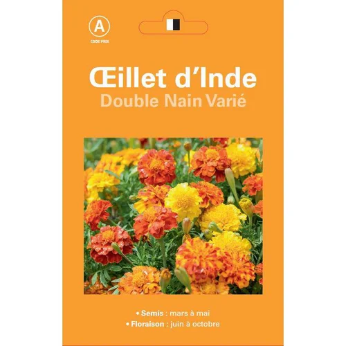 Œillet d’Inde double nain varié - graines à semer