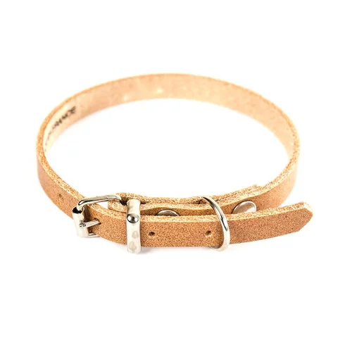 Collier cuir naturel 18 mm x 45 cm