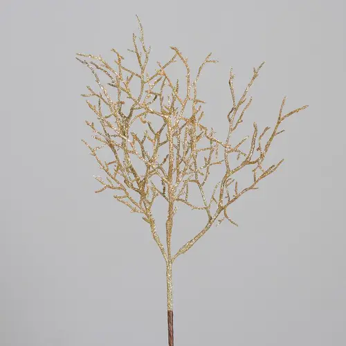 Pique décorative de Noël or - 38 cm