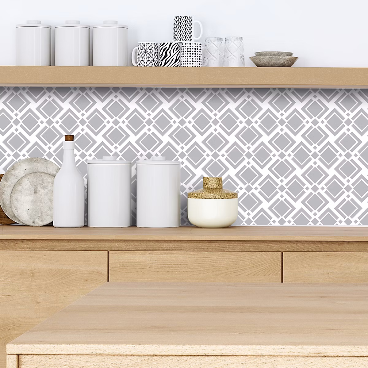 Crédence adhésive déco design gris 323 – 50 × 100cm