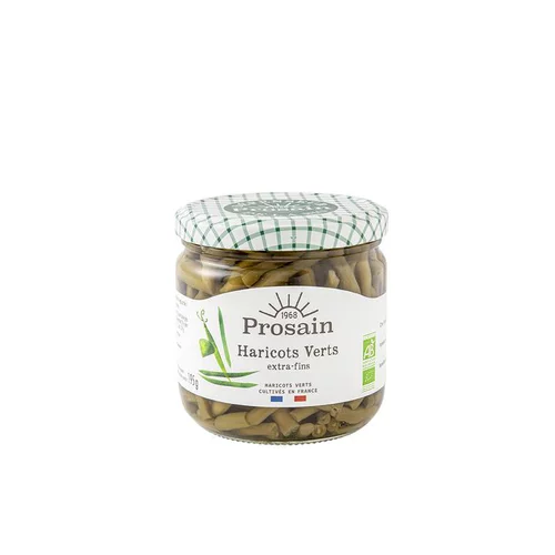 Haricots verts extra fin bio en bocal de 345 g
