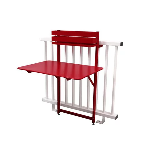 Table pliante rectangulaire en acier coloris piment Bistro Fermob - 117 x 77 x 115 cm