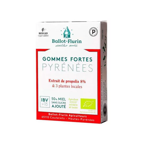 Gommes fortes des Pyrénées boîte 30 g rouge