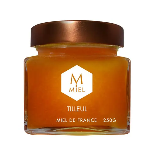 Miel de tilleul dans un pot en verre Hexagone - 250 g