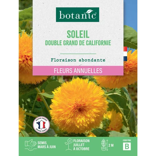 Graines de fleurs de Soleil double grand de californie botanic®