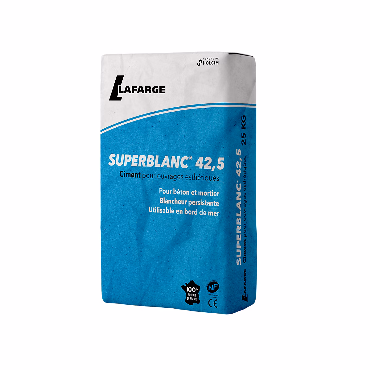 Ciment pour ouvrages esthétiques Superblanc 42 – 5 N 25kg Lafarge