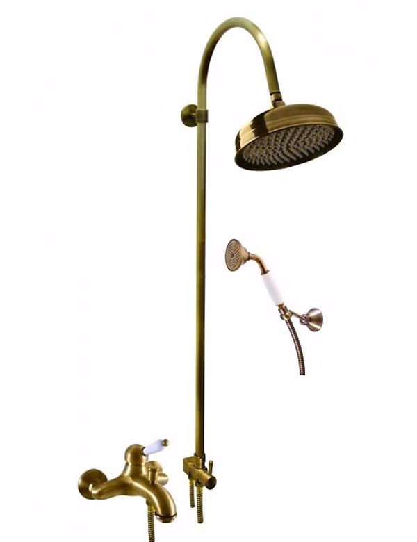 Colonne de douche LABE laiton bronze avec douchette H.102 cm – Réf. YAXEIEMSA4407103990
