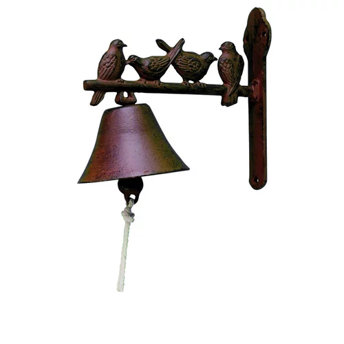 Cloche les oiseaux fonte 21,5x11,5x19 cm