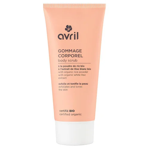 Gommage corporel à la poudre de riz et à l'extrait de lilas blanc Bio Avril - 200 ml