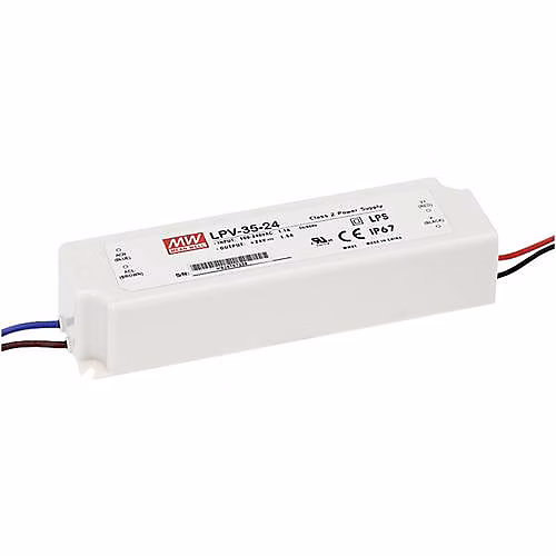 Driver LED MEAN WELL LPV – 35 | 36 | alimentation à découpage 36 V DC 1 A | IP67 | 36 W