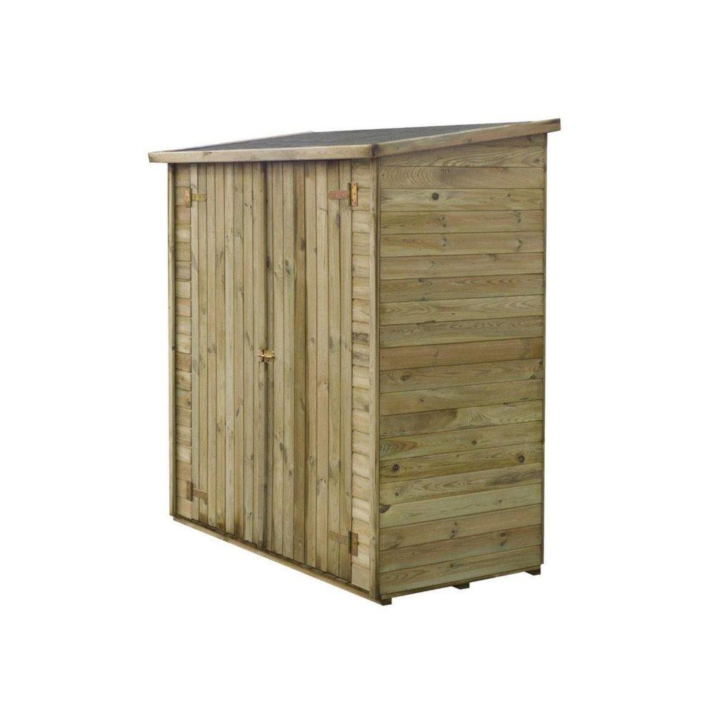 Habitat et Jardin Abri jardin bois adossable lipki - 1.79 x 0.9 x 1.78/1.87 m - 1.61 m² - 12 mm - avec plancher